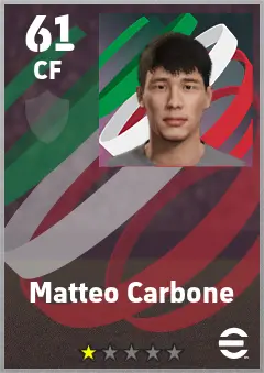 Matteo Carbone eFootball 2026 player card — 61 OVR CF