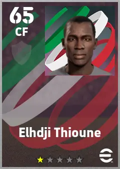 Elhdji Thioune eFootball 2026 player card — 65 OVR CF