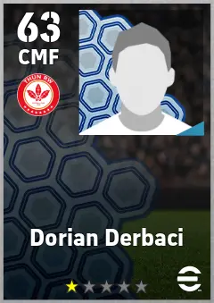 Dorian Derbaci eFootball 2026 player card, 63 OVR CMF