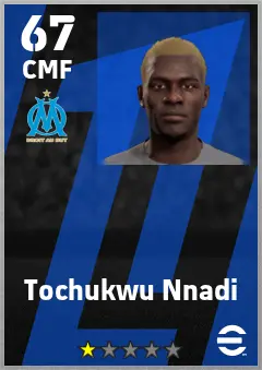 Tochukwu Nnadi eFootball 2026 player card — 67 OVR CMF