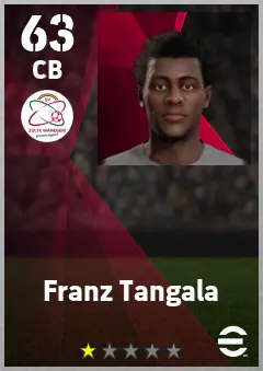Franz Tangala eFootball 2026 player card — 63 OVR CB