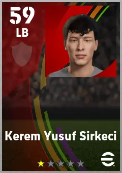 Kerem Yusuf Sirkeci eFootball 2026 player card — 59 OVR LB