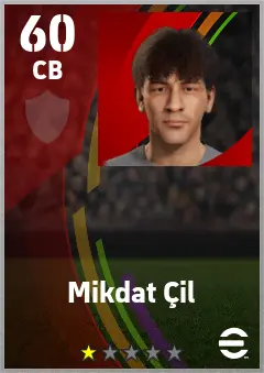 Mikdat Cil eFootball 2026 player card — 60 OVR CB
