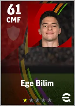 Ege Bilim eFootball 2026 player card — 61 OVR CMF
