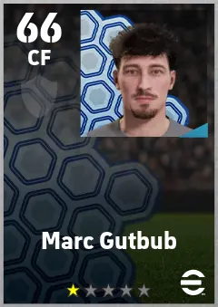 Marc Gutbub eFootball 2026 player card — 66 OVR CF