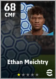 Ethan Meichtry eFootball 2026 player card — 68 OVR CMF