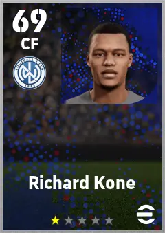 Richard Kone eFootball 2026 player card — 69 OVR CF
