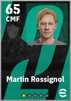 Martin Rossignol eFootball 2026 player card — 65 OVR CMF