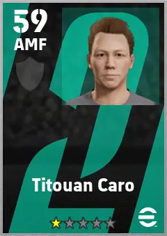 Titouan Caro eFootball 2026 player card — 59 OVR AMF