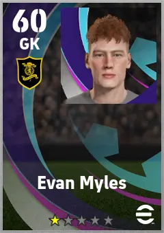 Evan Myles eFootball 2026 player card — 60 OVR GK