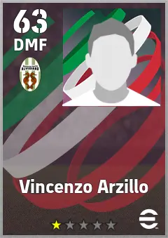 Vincenzo Arzillo eFootball 2026 player card, 63 OVR DMF