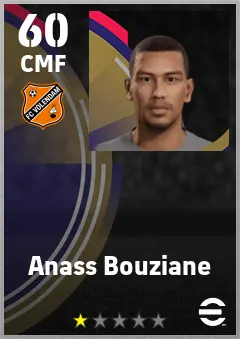 Anass Bouziane eFootball 2026 player card — 60 OVR CMF