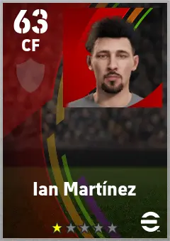 Ian Martinez eFootball 2026 player card — 63 OVR CF