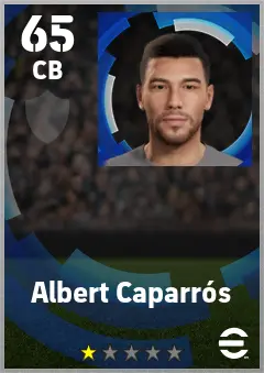 Albert Caparros eFootball 2026 player card — 65 OVR CB