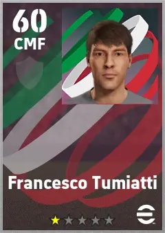 Francesco Tumiatti eFootball 2026 player card — 60 OVR CMF