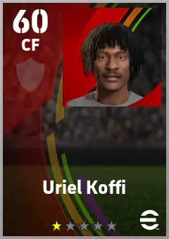 Uriel Koffi eFootball 2026 player card — 60 OVR CF