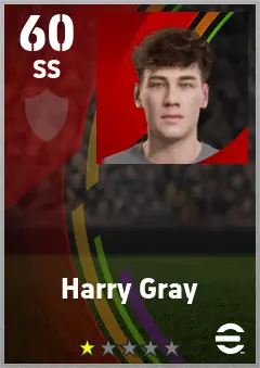 Harry Gray eFootball 2026 player card — 64 OVR CF