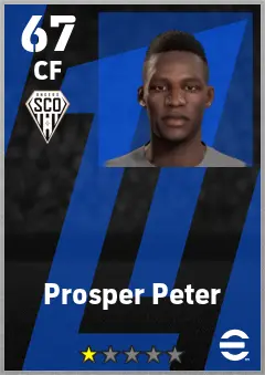 Prosper Peter eFootball 2026 player card — 67 OVR CF