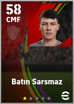 Batin Sarsmaz eFootball 2026 player card — 58 OVR CMF