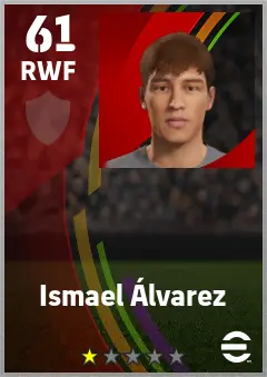 Ismael Alvarez eFootball 2026 player card — 64 OVR RWF