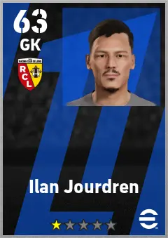 Ilan Jourdren eFootball 2026 player card — 63 OVR GK