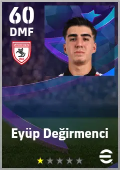 Eyup Degirmenci eFootball 2026 player card — 60 OVR DMF