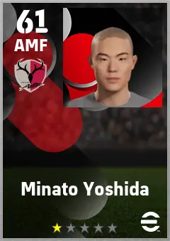 Minato Yoshida eFootball 2026 player card — 61 OVR AMF