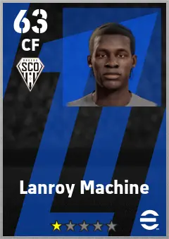 Lanroy Machine eFootball 2026 player card — 63 OVR CF