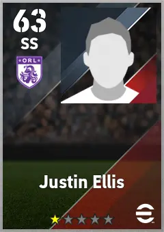 Justin Ellis eFootball 2026 player card — 63 OVR SS