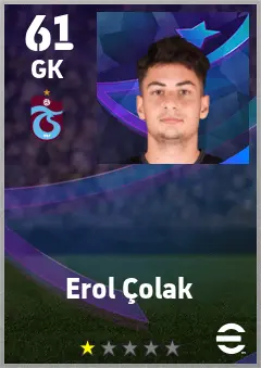 Erol Colak eFootball 2026 player card — 61 OVR GK