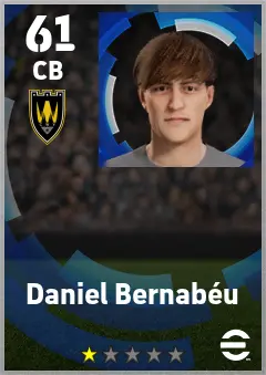Daniel Bernabeu eFootball 2026 player card — 61 OVR CB