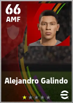 Alejandro Galindo eFootball 2026 player card — 66 OVR AMF