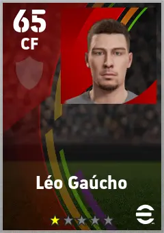 Leo Gaucho eFootball 2026 player card — 65 OVR CF