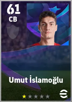 Umut Islamoglu eFootball 2026 player card — 61 OVR CB