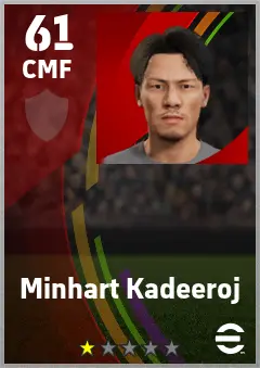 Minhart Kadeeroj eFootball 2026 player card — 61 OVR CMF