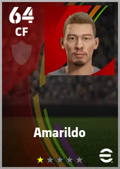 Amarildo eFootball 2026 player card — 64 OVR CF