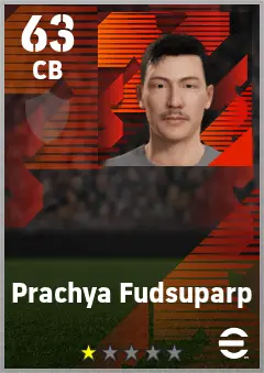 Prachya Fudsuparp eFootball 2026 player card — 63 OVR CB