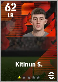 Kitinun S. eFootball 2026 player card — 62 OVR LB