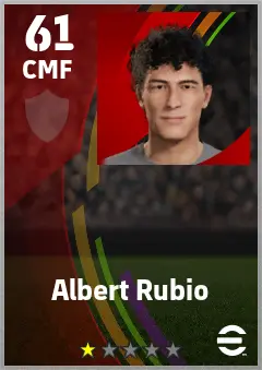 Albert Rubio eFootball 2026 player card — 61 OVR CMF