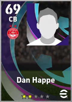 Dan Happe eFootball 2026 player card, 69 OVR CB