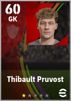 Thibault Pruvost eFootball 2026 player card — 60 OVR GK