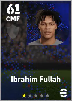 Ibrahim Fullah eFootball 2026 player card — 61 OVR CMF