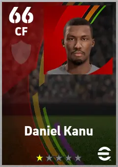 Daniel Kanu eFootball 2026 player card — 66 OVR CF