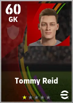 Tommy Reid eFootball 2026 player card — 60 OVR GK
