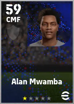 Alan Mwamba eFootball 2026 player card — 59 OVR CMF