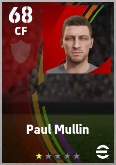 Paul Mullin eFootball 2026 player card — 68 OVR CF