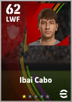 Ibai Cabo eFootball 2026 player card — 62 OVR LWF