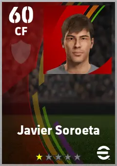 Javier Soroeta eFootball 2026 player card — 60 OVR CF