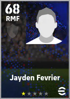 Jayden Fevrier eFootball 2026 player card — 68 OVR RMF