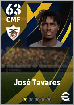Jose Tavares eFootball 2026 player card — 63 OVR CMF